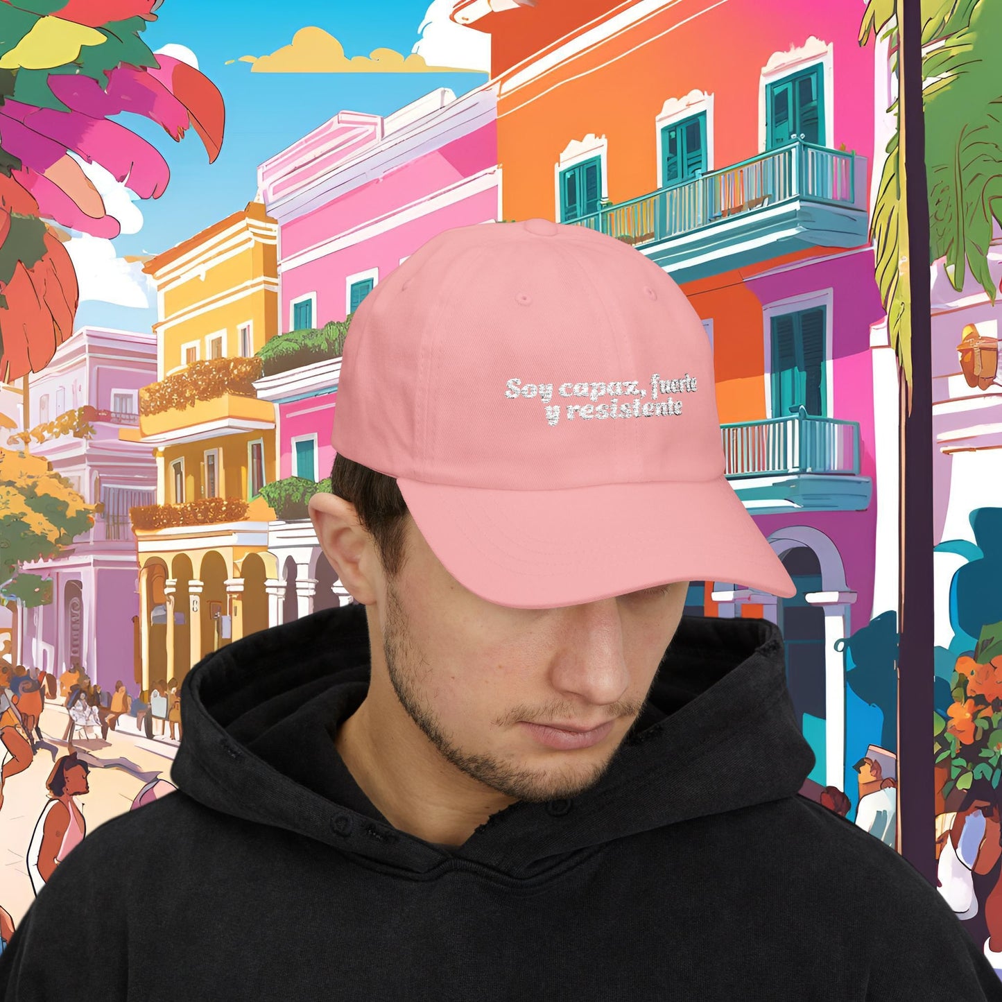 'Soy capaz, fuerte y resistente' - Afirmaciones Dad Hat
