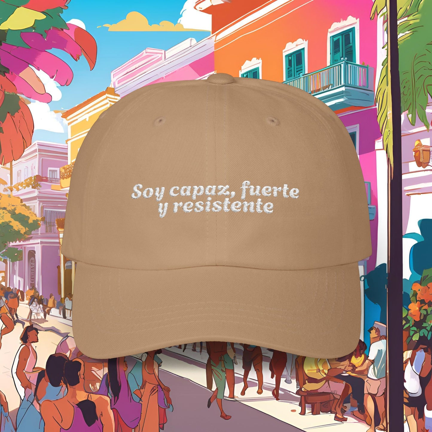 'Soy capaz, fuerte y resistente' - Afirmaciones Dad Hat